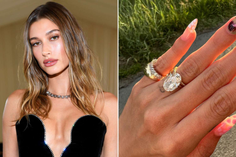 hailey bieber engagement ring